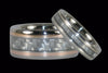 White Carbon Fiber Wedding Ring Set - Hawaii Titanium Rings
 - 5