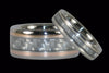 White Carbon Fiber with Rose Gold Titanium Ring - Hawaii Titanium Rings
 - 2