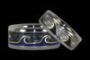 Titanium Ring featuring Black Stone Waves and White Carbon Fiber - Hawaii Titanium Rings
 - 3