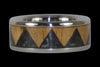 Black Carbon Fiber Tribal Drum Titanium Ring - Hawaii Titanium Rings
 - 1