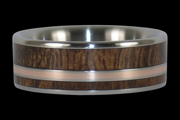 Dark Tiger Wood Hawaii Titanium Ring®