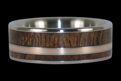 Dark Tiger Wood Titanium Ring - Hawaii Titanium Rings
 - 1