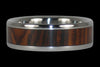 Cocobolo Titanium Wood Inlay Ring - Hawaii Titanium Rings
 - 2
