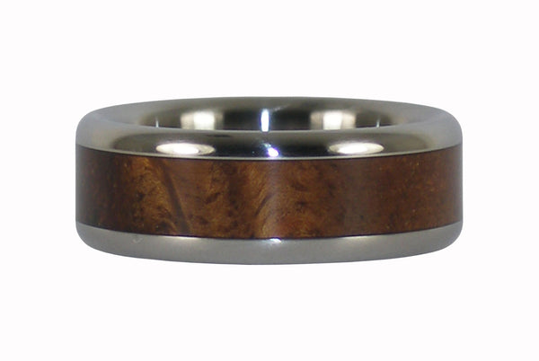 Curly Koa Wood Hawaii Titanium Ring®