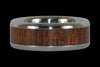 Tribal Titanium Ring with Exotic Wood Inlay - Hawaii Titanium Rings
 - 5