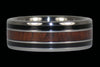 Dark Koa and Black Jet Ring - Hawaii Titanium Rings
 - 1