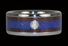 Koa and Lapis Diamond Titanium Ring - Hawaii Titanium Rings
 - 1
