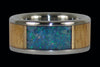 Mango and Blue Lab Opal Titanium Ring - Hawaii Titanium Rings
 - 2