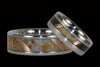 Opal and Gold Tigers Eye Titanium Ring - Hawaii Titanium Rings
 - 2