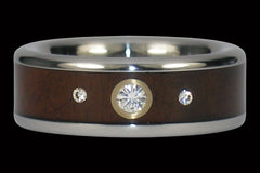 Enchanted Diamond Titanium Ring Band - Hawaii Titanium Rings
 - 1