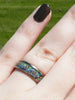 Black Fire and Ice Opal Titanium Ring - Hawaii Titanium Rings
 - 3