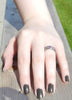 Black Fire and Ice Opal Titanium Ring - Hawaii Titanium Rings
 - 4