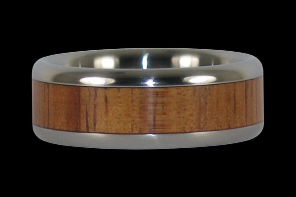 Fire Koa Wood Hawaii Titanium Ring®