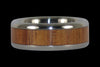 Titanium Ring Set with Hawaiian Koa Wood and Black Wood Inlays - Hawaii Titanium Rings
 - 5