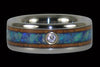 Opal Diamond Titanium Wedding Ring - Hawaii Titanium Rings
 - 2