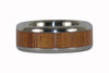 Fire Koa Wood Ring Titanium Ring