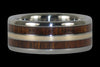 Wood and Gold Titanium Ring Bands - Hawaii Titanium Rings
 - 3