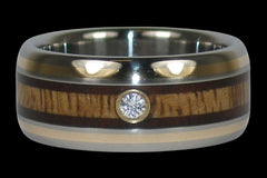 Golden Bling Diamond Titanium Ring - Hawaii Titanium Rings
