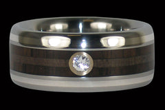 Gold Diamond Titanium Ring - Hawaii Titanium Rings
