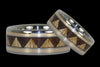 Tribal Wood and Gold Titanium Ring - Hawaii Titanium Rings
 - 2