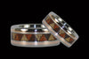 Titanium Ring with Gold Inlay and Drum Pattern - Hawaii Titanium Rings
 - 2