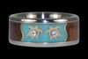 Gold Turtle Diamond Titanium Ring - Hawaii Titanium Rings
 - 1