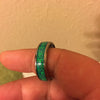 Black Kiwi Green Opal Titanium Ring - Hawaii Titanium Rings
 - 2