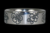 Hibiscus Engraved Titanium Ring - Hawaii Titanium Rings
 - 1