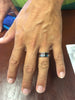 Dark Koa Offset Inlay Hawaii Titanium Ring®