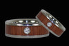 Black Wood Diamond Titanium Rings - Hawaii Titanium Rings
 - 6