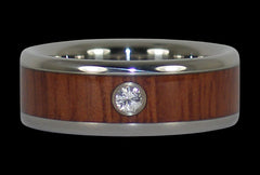 Jarrah Wood Titanium Wedding Band - Hawaii Titanium Rings
 - 1
