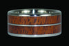 Mesquite Wood or Kiawe Wood Titanium Ring Band - Hawaii Titanium Rings
 - 1