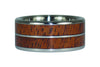 Mesquite Wood or Kiawe Wood Titanium Ring Band - Hawaii Titanium Rings
 - 2