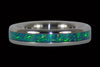 Black Kiwi Green Opal Titanium Ring - Hawaii Titanium Rings
 - 3