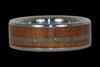 Peridot and Tiger Koa Wood Ring - Hawaii Titanium Rings
