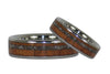 Black Pearl and Koa Titanium Rings - Hawaii Titanium Rings
 - 4