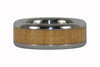 Light Koa Wood Titanium Ring Band