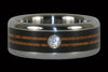 Diamond Titanium Ring with Longboard Design - Hawaii Titanium Rings
 - 6