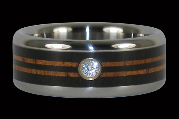 Diamond Hawaii Titanium Ring® with Longboard Design