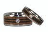 Diamond Titanium Ring with Longboard Design - Hawaii Titanium Rings
 - 4