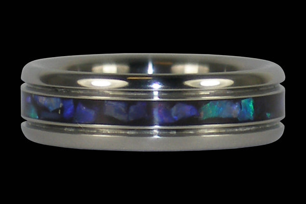 Australian Titanium Ring Band with Channels