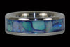 Blue Australian Titanium Ring Set - Hawaii Titanium Rings
 - 2