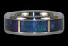 Black Opal and Rose Gold Titanium Ring - Hawaii Titanium Rings
 - 1