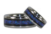 Black Wood and Black Opal Ring Bands - Hawaii Titanium Rings
 - 4