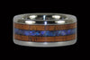 Titanium Ring with Black Opal and Koa Wood Inlays - Hawaii Titanium Rings
 - 2