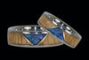 Australian Opal Titanium Ring Set - Hawaii Titanium Rings
 - 1