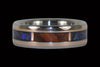 Black Opal and Amboina Titanium Ring Set - Hawaii Titanium Rings
 - 3