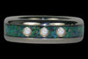 Green Opal Diamond Titanium Ring - Hawaii Titanium Rings
 - 2