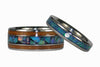 Opal and Koa Titanium Wedding Rings - Hawaii Titanium Rings
 - 4