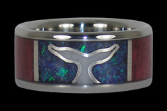 Whales Tail Titanium Ring - Hawaii Titanium Rings
 - 1